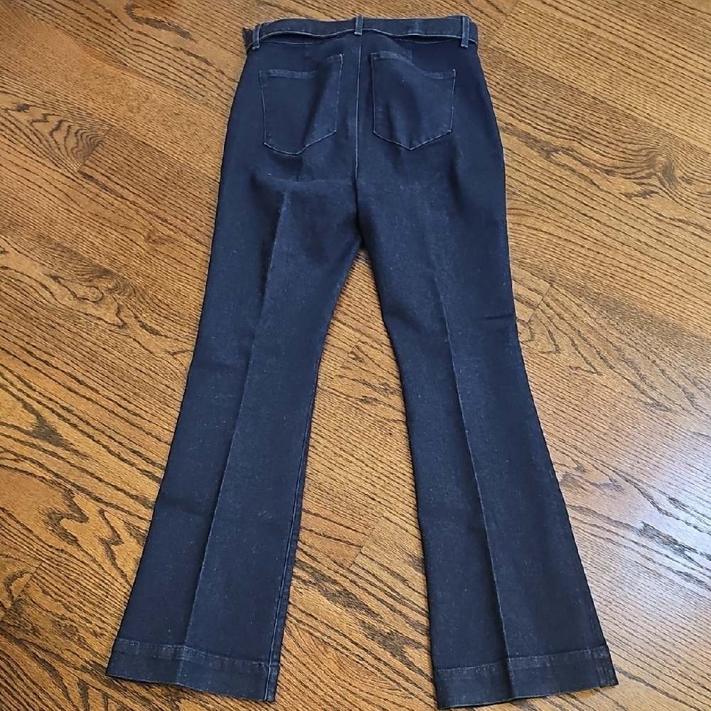 Ann Taylor Navy Flared Trouser Jeans - Picture 6 of 10